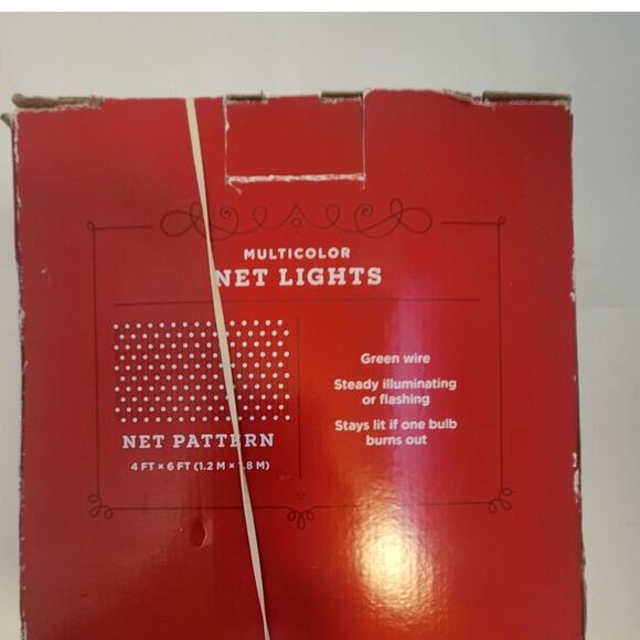 Wonder Shop Target Multicolor Net Lights, Tested Works 4x6 - Picture 3 of 3